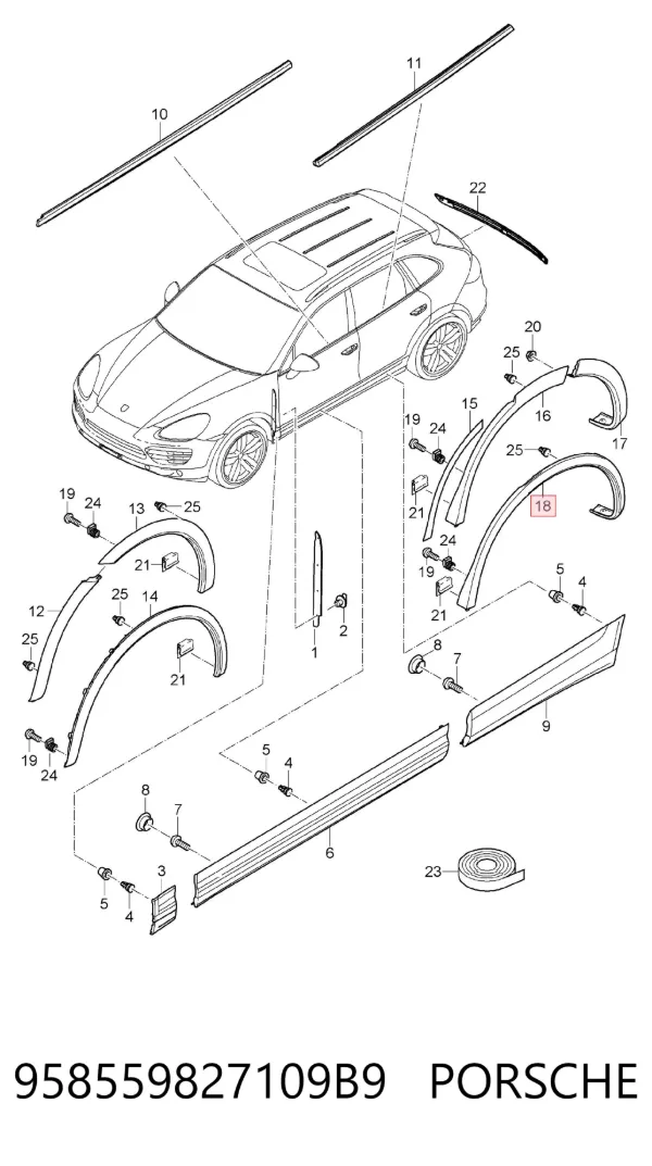  958559827109B9 Porsche