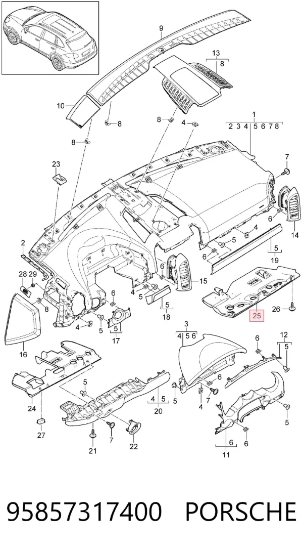  95857317400 Porsche