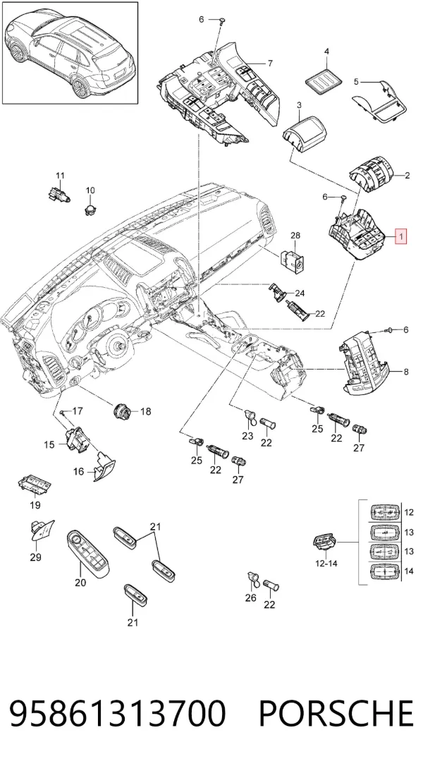  95861313700 Porsche