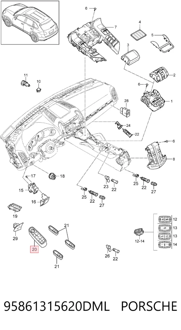  95861315620DML Porsche