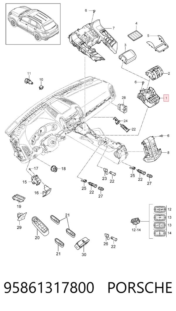  95861317800 Porsche