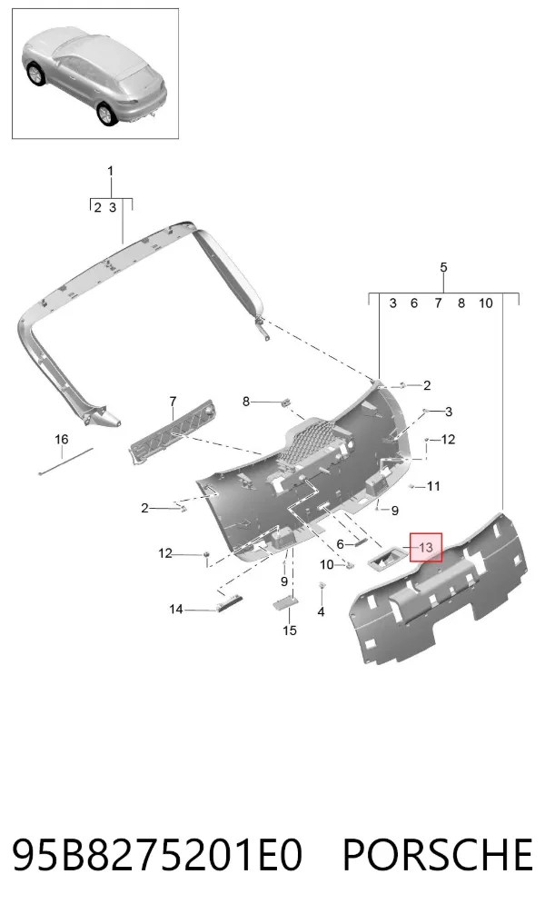  95B8275201E0 Porsche