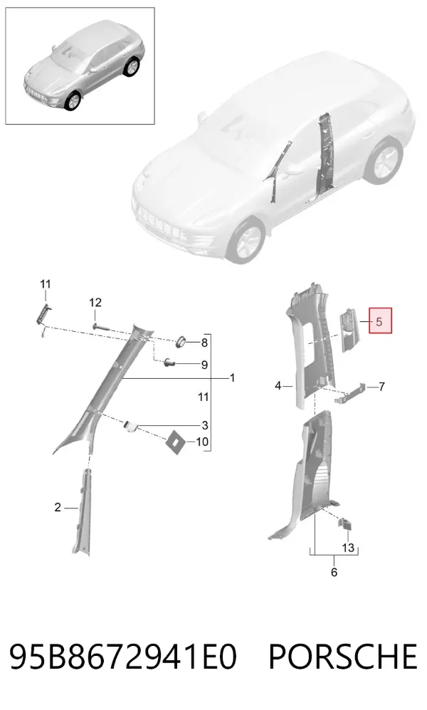  95B8672941E0 Porsche