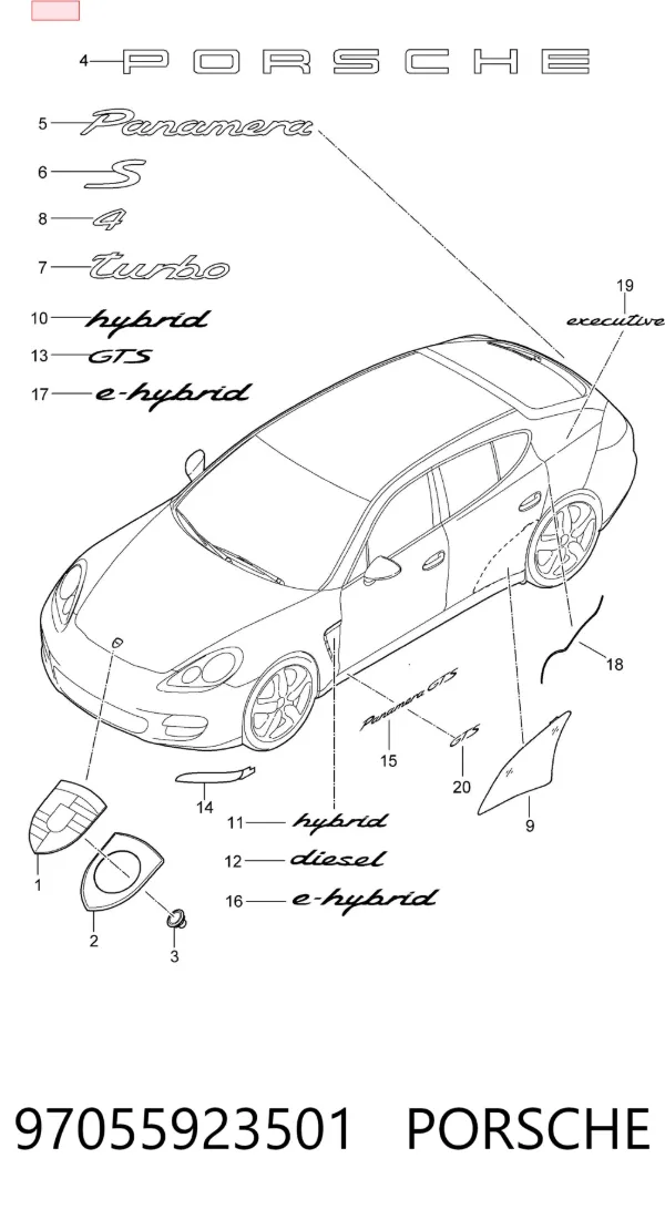  97055923501 Porsche
