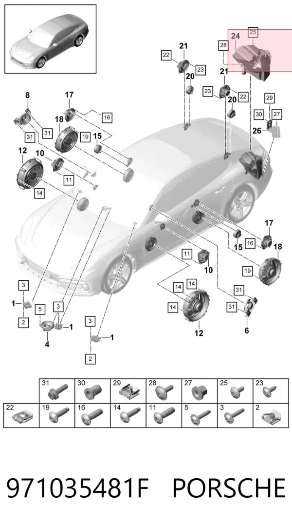 971035481F Porsche