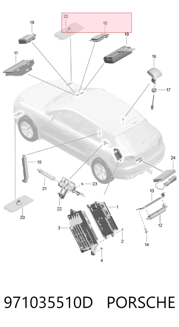 Антенна 971035510D Porsche