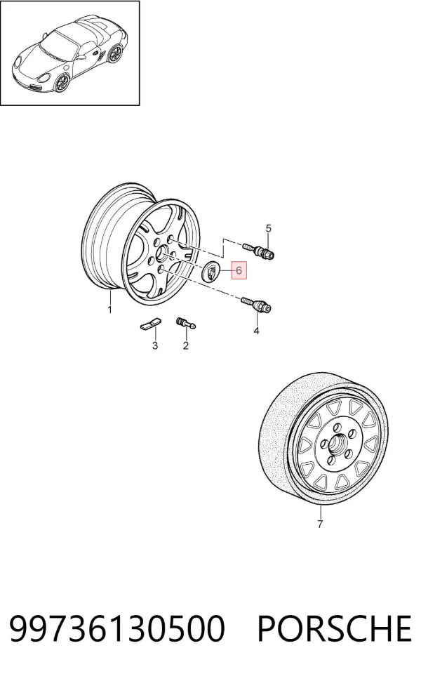Колпаки 99736130500 Porsche