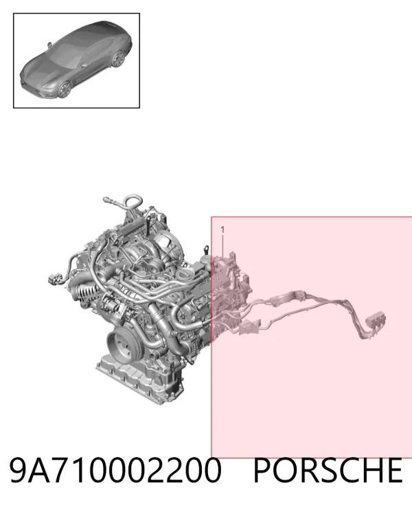 Двигатель 9A710002200 Porsche
