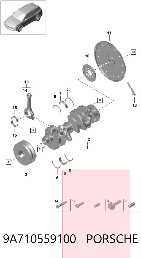  9A710559100 Porsche