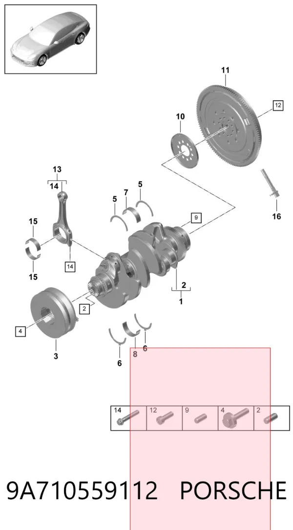  9A710559112 Porsche