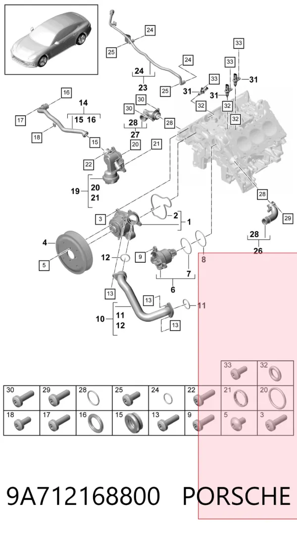  9A712168800 Porsche