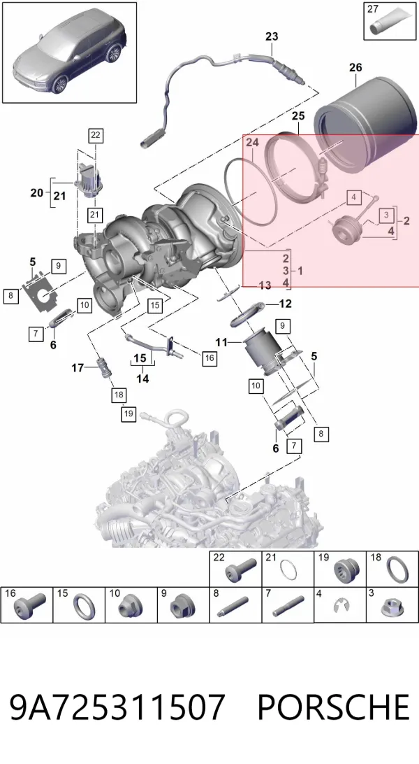  9A725311507 Porsche