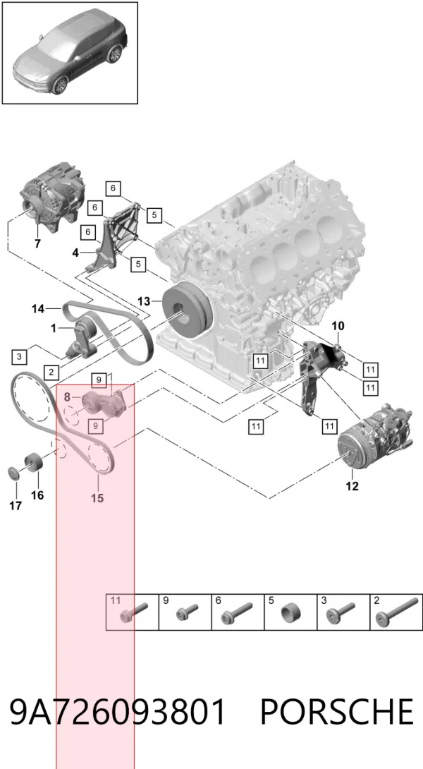  9A726093801 Porsche