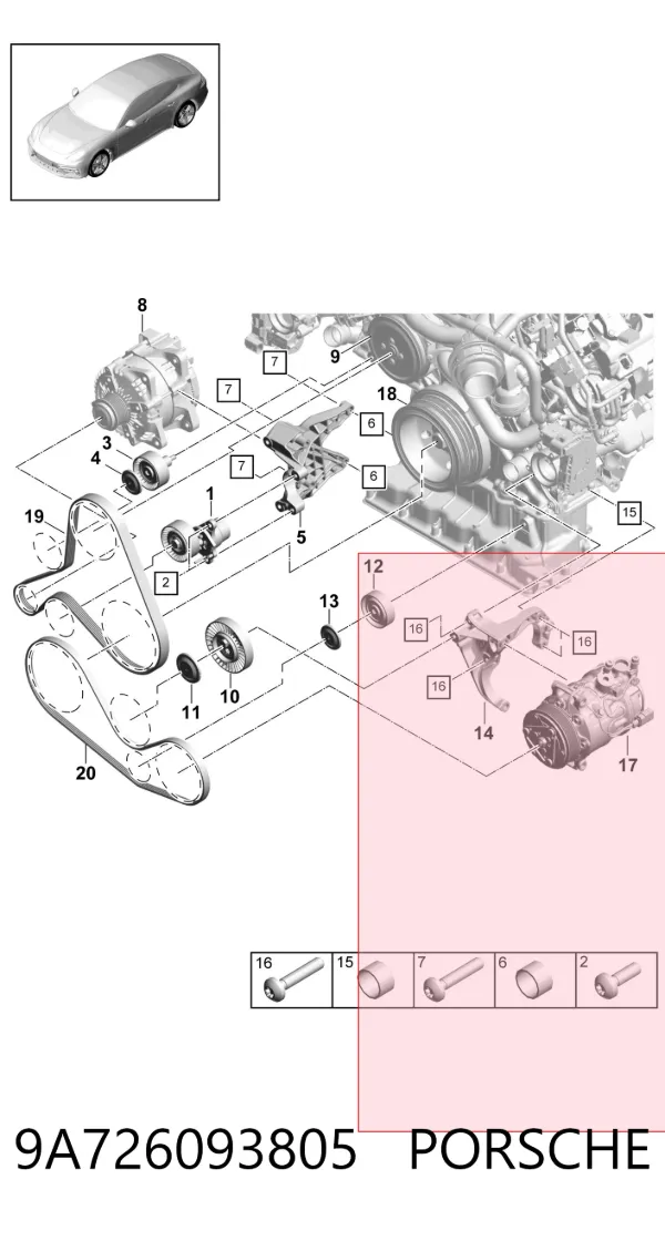  9A726093805 Porsche