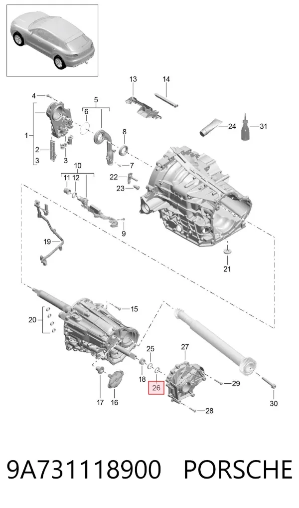  9A731118900 Porsche