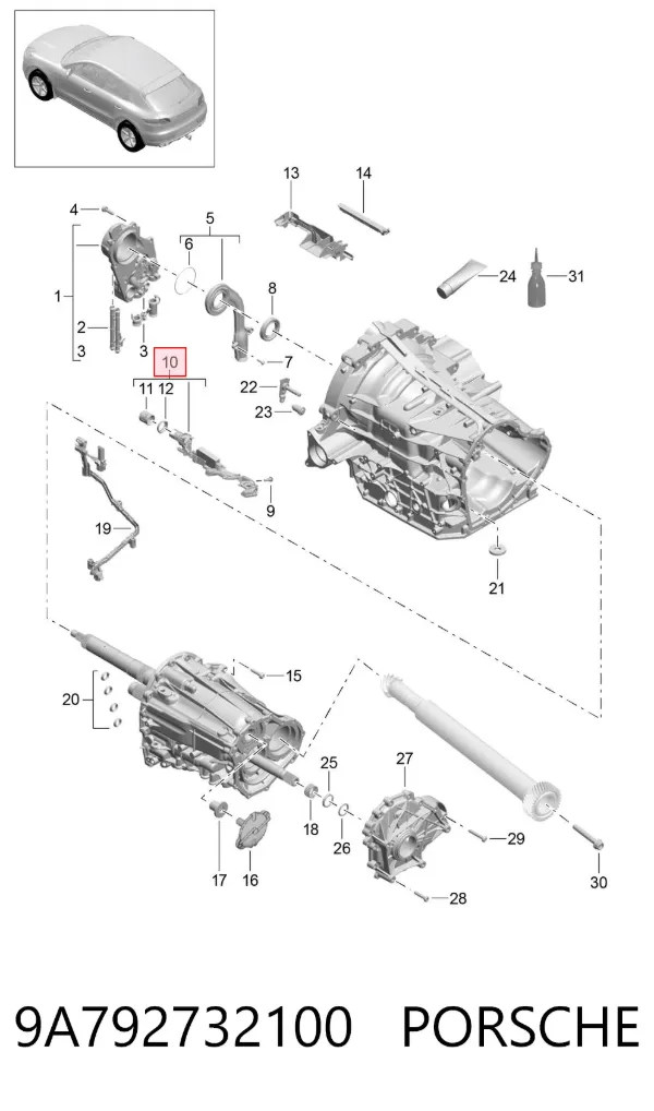  9A792732100 Porsche