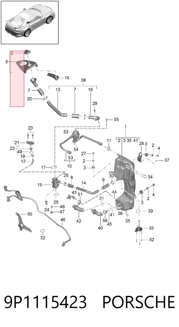 Крышка маслозаливной горловины 9P1115423 Porsche
