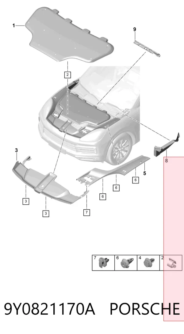  9Y0821170A Porsche