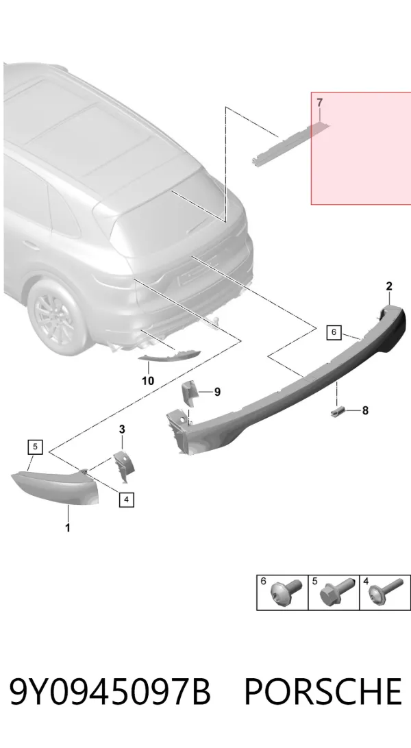 Задний стоп 9Y0945097B Porsche