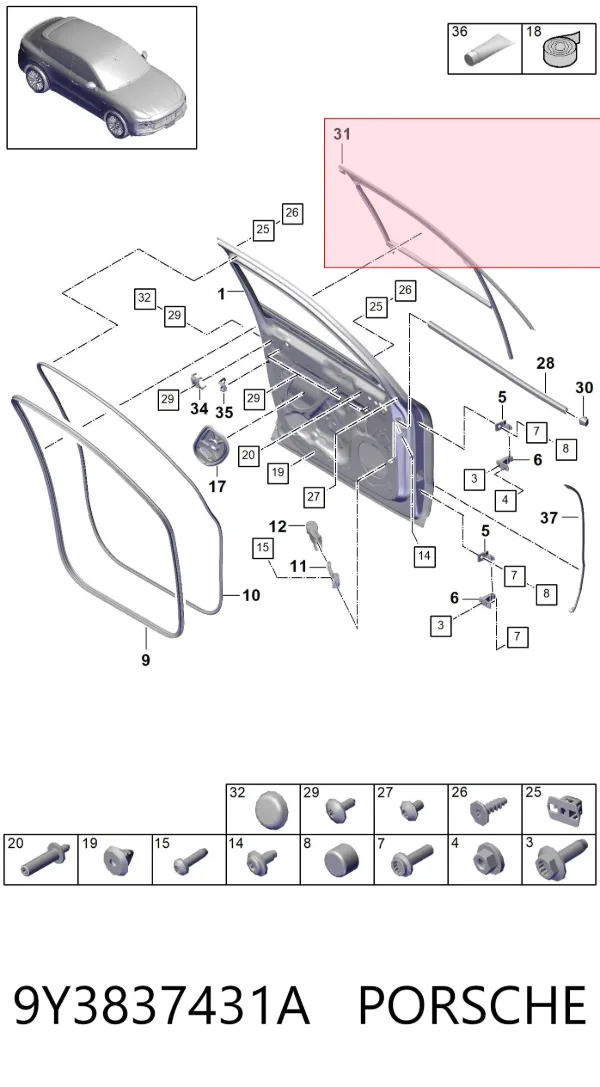  9Y3837431A Porsche