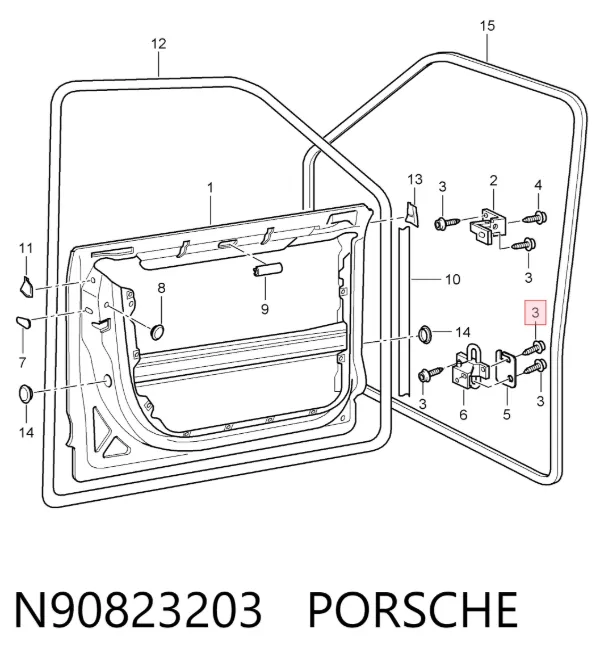 Болт ГБЦ N90823203 Porsche