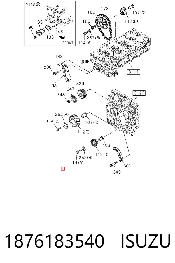 Впускной клапан 1876183540 Isuzu