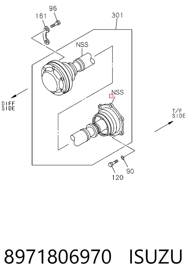 Крестовина заднего кардана 8971806970 Isuzu