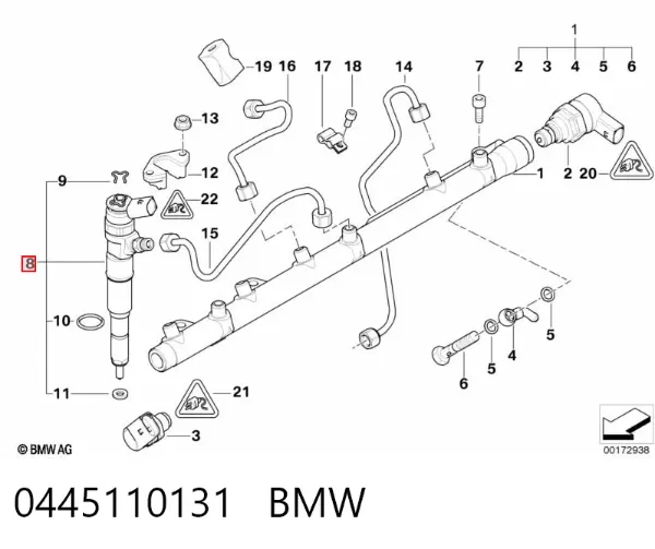 Топливные форсунки 0445110131 BMW
