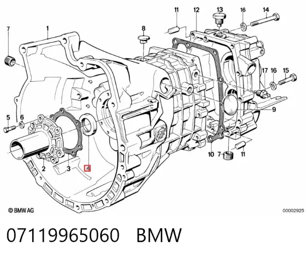 Сальник АКПП/КПП (входного/первичного вала) 07119965060 BMW