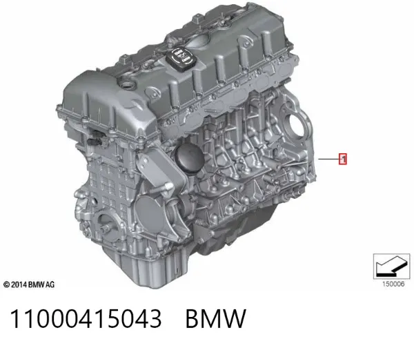 Двигатель 11000415043 BMW