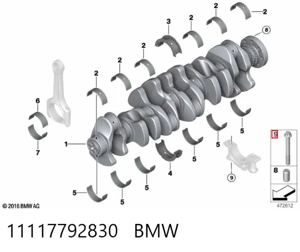 Болт ГБЦ 11117792830 BMW