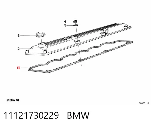Прокладка клапанной крышки 11121730229 BMW