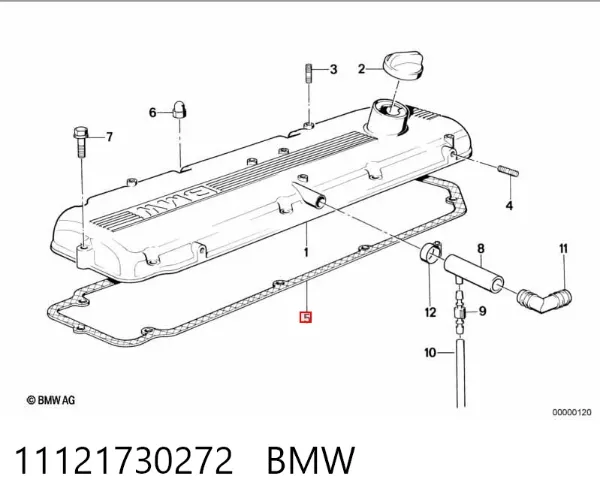Прокладка клапанной крышки 11121730272 BMW