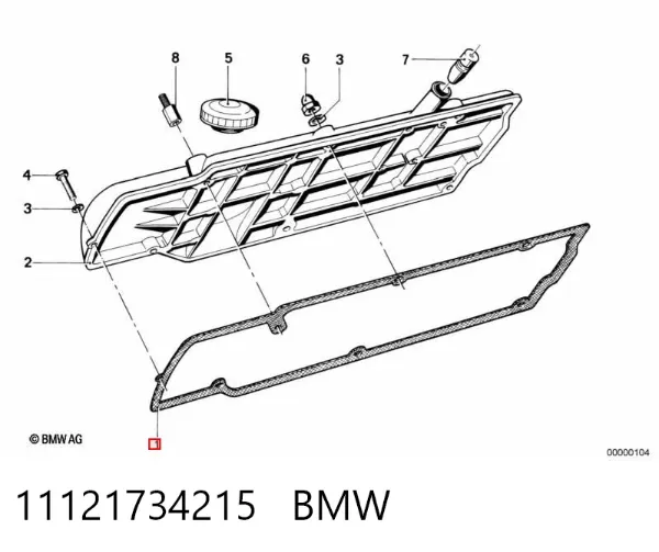 Прокладка клапанной крышки 11121734215 BMW