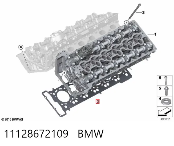 Прокладка ГБЦ 11128672109 BMW