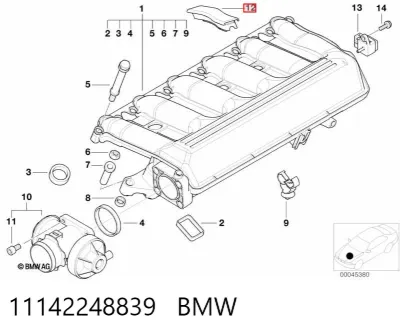 Молдинг стекла заднего BMW 11142248839