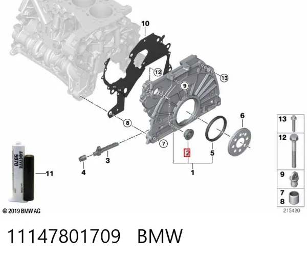 Пробка поддона двигателя 11147801709 BMW