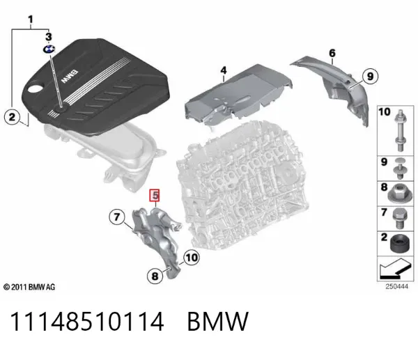 Крышка двигателя 11148510114 BMW