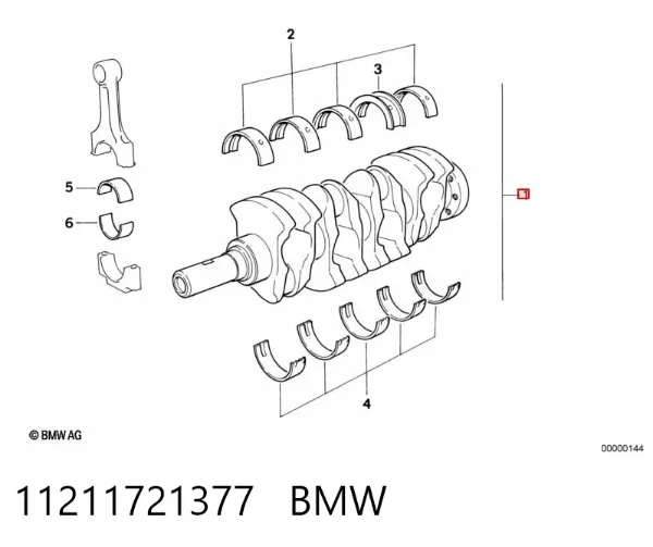Коленвал 11211721377 BMW