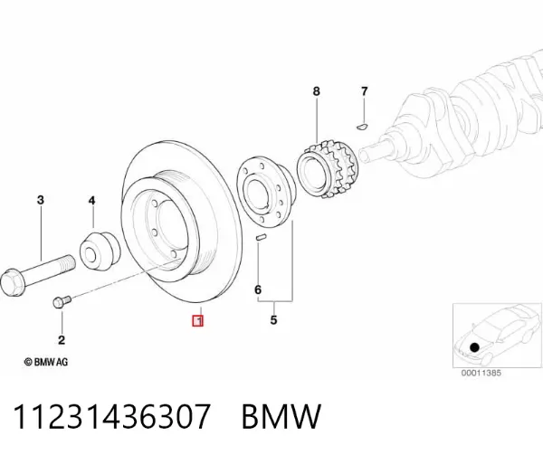 Шкив коленвала 11231436307 BMW