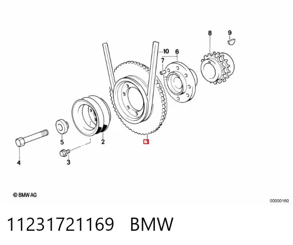 Шкив коленвала 11231721169 BMW
