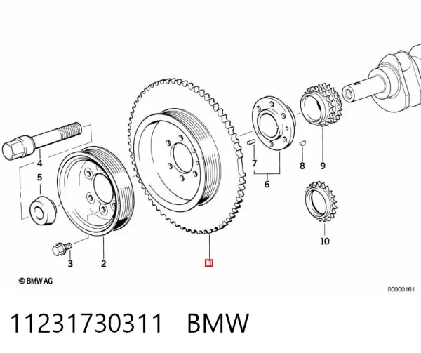 Шкив коленвала 11231730311 BMW