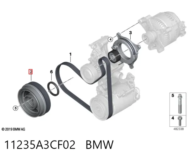 Шкив коленвала 11235A3CF02 BMW