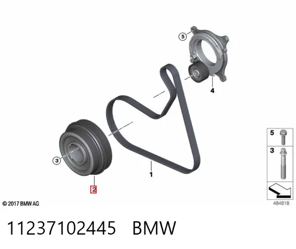 Шкив коленвала 11237102445 BMW