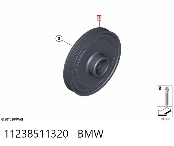 Шкив коленвала 11238511320 BMW
