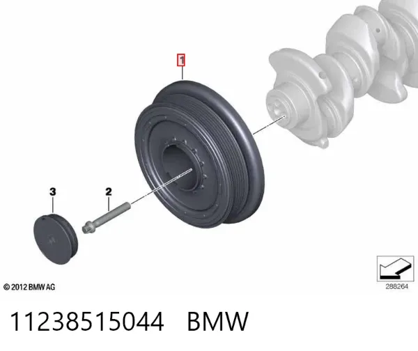 Шкив коленвала 11238515044 BMW