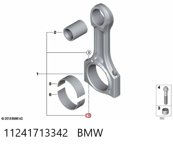 Болт шатуна 11241713342 BMW
