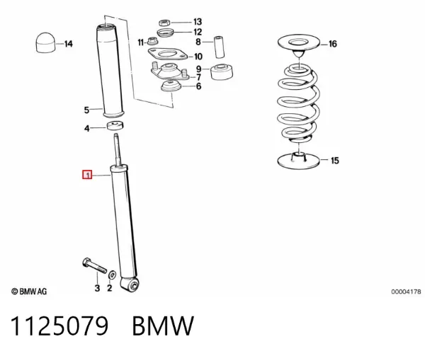 Амортизатор задний 1125079 BMW