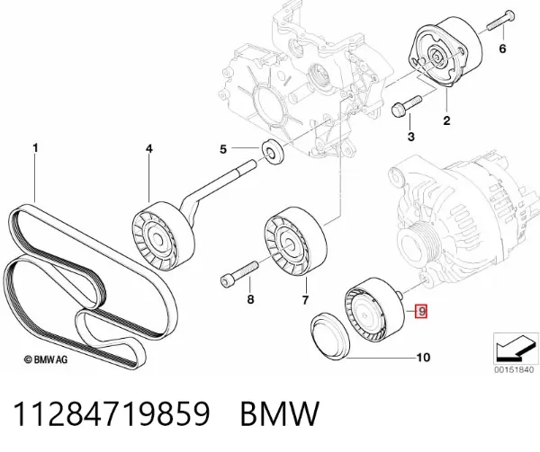 Паразитный ролик 11284719859 BMW