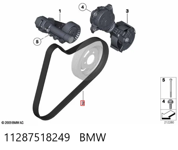 Ремень генератора 11287518249 BMW